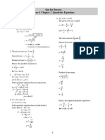 Aim For Success Form 4: Chapter 2 Quadratic Equations: Paper 1