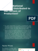 How Is National Income Distributed To The Factors