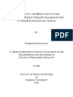 Boonratana, R. 1993a. The Ecology and Behaviour of The Proboscis Monkey (Nasalis Larvatus) in The Lower Kinabatangan, Sabah. Unpublished Doctoral Dissertation, Mahidol University