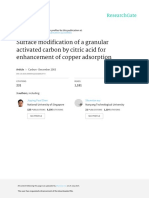 Surface Modification of A Granular Activated Carbon by Citri