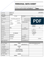 CS Form No. 212 Revised Personal Data Sheet - New