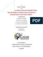 Modelling & Simulation of Hybrid Wind-Solar Energy System Using Maximum Power Point Tracking (MPPT)