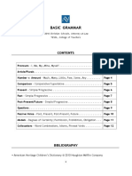 Basic Grammar Handout (Updated 1.2017)