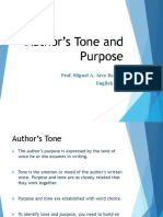 Authors Purpose and Tone