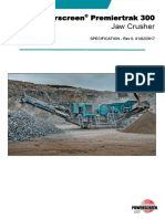 Powerscreen Premiertrak 300 Technical Specification