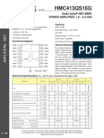 HMC413QS16G: Gaas Ingap HBT Mmic Power Amplifier, 1.6 - 2.2 GHZ