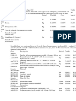 Descripción Del Análisis de Precio Unitario Opus 2015