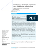 Cryoelectrolysis-Electrolytic Processes in A Frozen Physiological Saline Medium