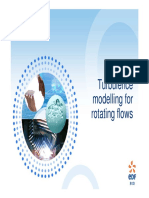 Turbulence Modelling For Rotating Flows