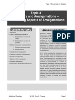 Mergers and Acquisitions Topic 4 Accounting For Mergers