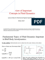 Review of Important Concepts in Fluid Dynamics: Lecture Notes For Mechanical Engineering 06-85-511 Winter 2017