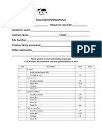 Hydrocyclone Data Sheet