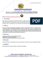 Conteúdo Curso Formação de Operador de BOB CAT