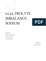 Electrolyte Imbalance: Sodium: Submitted By: Milosantos, John Francis D. Tuibeo, Ma. Arlyn P. Yu, Aldrin Anthony L