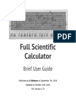 Full Scientific Calculator: Brief User Guide