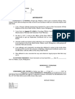 Affidavit of Loss - Form 137