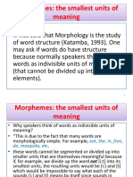 Morphemes: The Smallest Units of Meaning: - Introduction