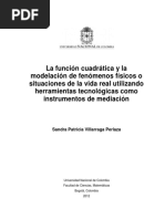 La Función Cuadrática y La de Fenomenos Fisicos Utilizando Herramientas Tecnologicas Como Instrumentos de Mediacion