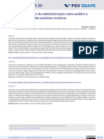 O Campo Científico Da Administração - Uma Análise A Partir Do Círculo Das Matrizes Teóricas