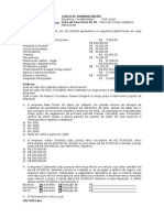 Contabilidade I - Exercício 06 - Plano de Contas e Balanço Patrimonial