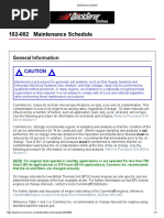 QSK60 Maintenance Schedule