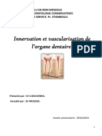 Innervation Et Vascularisation de Lorgane Dentaire 