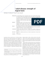 Fetal Origins of Adult Disease Strength of Effect and Biological Basis PDF