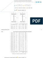 Dimensions of Steel Beams Type IPE and INP European Standard 