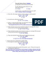 More Projectile Motion Practice Problems and Solutions