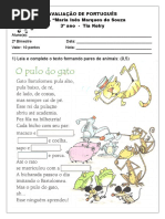 AVALIACAO DE PORTUGUES 10 Pontos 2º Bim