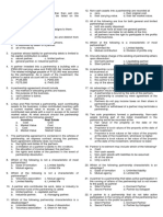 Prelim Exam, Partnership Formation and Operation PDF