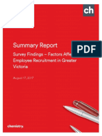 Greater Victoria Recruitment Issues Survey - Summary Report - Aug. 15, 2017 