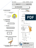 III BIM - Aritmetica - 5to. Año - Guía 7 - Multiplicación (