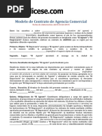 Modelo Contrato de Agencia Comercial