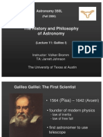 The History and Philosophy of Astronomy Lecture 11: Galileo. Presentation