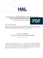 Analysis of Reinforced Concrete Shells With Transverse Shear Forces