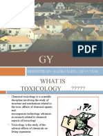 Toxicolo GY: Presented By:-Kanika Sahni, Cse 1 Year