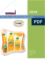 Mody Beverages PVT LTD (Mango Sip) : Rahul Gupta