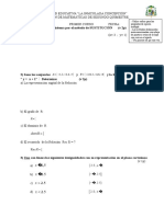 Examen de Primer Quimestre Primero Bachillerato Matemáticas