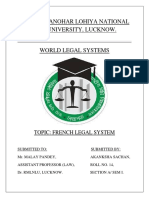 World Legal System-French Legal System