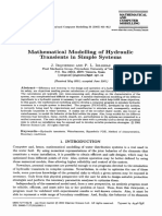 Mathematical Modelling of Hydraulic Transients in Simple Systems