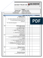 Alba Genset Check List