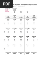 Stronglifts 5X5: Beginner Strength Training Program: Start Date Body Fat Body-Weight