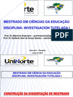 Mestrado Investigação Tutelada