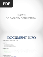 3G Capacity Optimization - Huawei