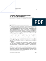 Pedro Flores Crespo. Por Qué No Mejora La Calidad de La Educación Básica