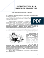 UNIDAD 1 Introduccion A La Administracion de Proyectos PDF