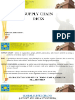 Supply Chain Risks: Barcelon, Maria Olivia T. Ust Gs