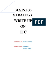 Business Strategy Write Up ON ITC: Submitted To