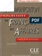 Communication Progressive de Français Des Affaires - Intermédiaire